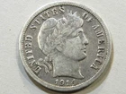 1914 D barber silver dime ten cent US coin