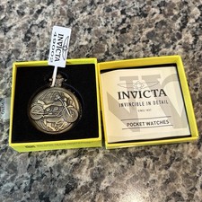 Invicta Vintage Mens Pocket Watch 47mm Bronze with Motorcycle Design