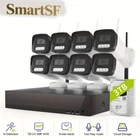 Wireless Security Camera Systems, 10CH NVR with 8PCS 3MP Cameras, 2 Way Audio