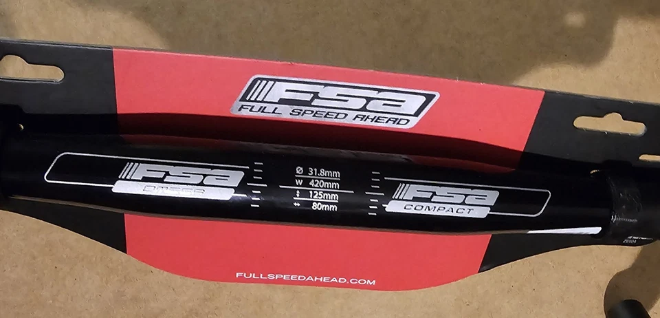 FSA Omega Compact 420mm Drop Handlebar New - Image 3 of 4