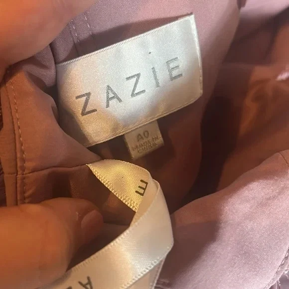 Vestido Azazie Cleobella Línea A Novia Encaje Gasa Talla A0 Talla 0-2 Foto 3 de 4