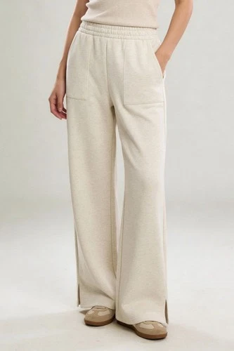 M&S Relaxed Cotton Wide Leg Joggers