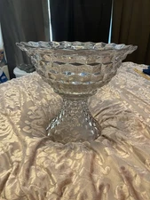 FOSTORIA AMERICAN PUNCH BOWL WITH HIGH FOOT BASE