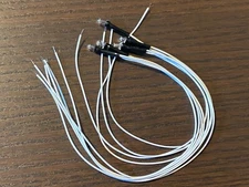 5 New Wired Light Bulbs 8v 70mA 3mm Incandescent Lamps 200mm Wires (Qty)