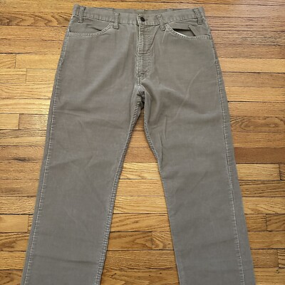 Vintage 80s Levis 519 Beige Tan Corduroy Pants Size 36x32