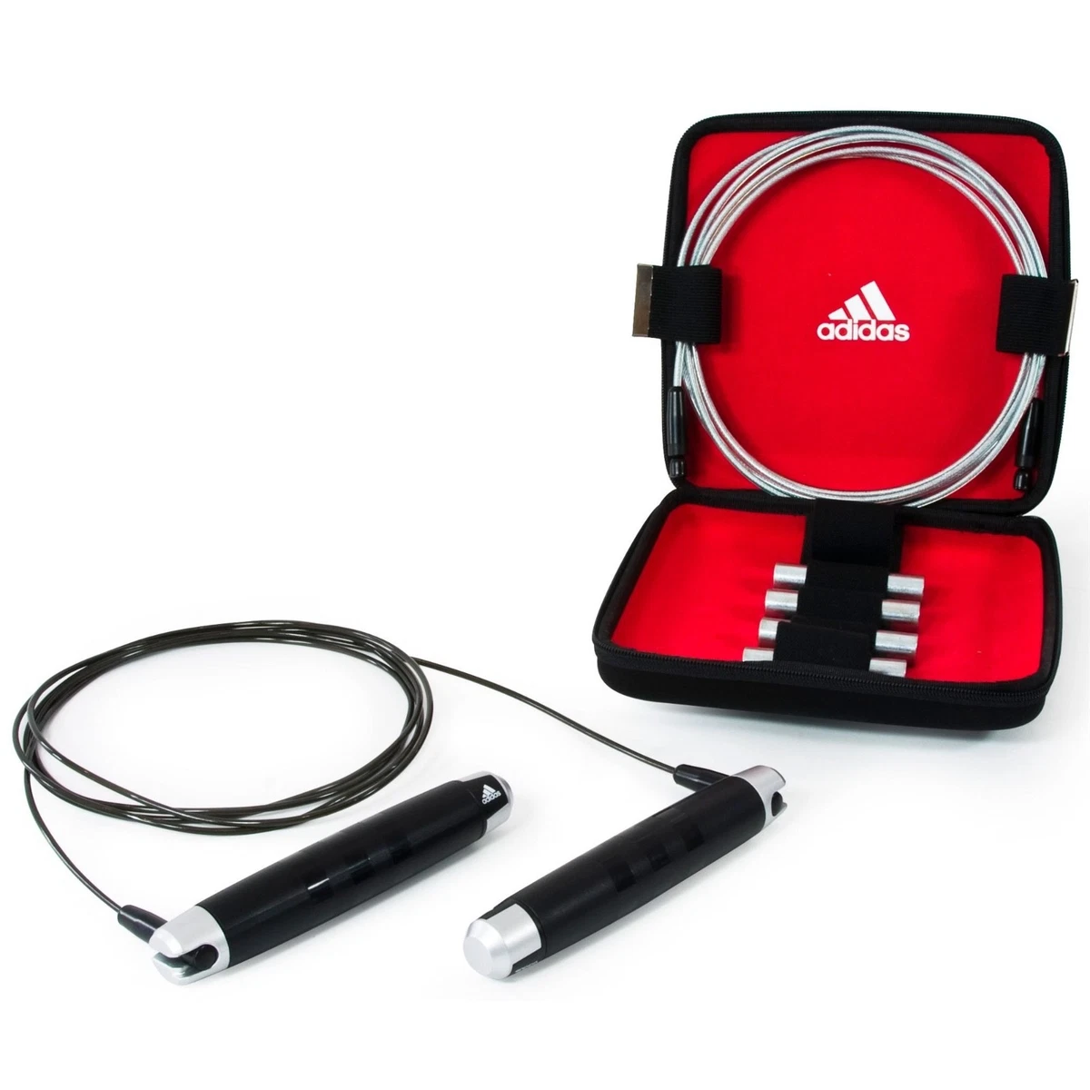 Adidas Weighted Skipping Rope Set Speed Jump Skip Boxing Fitness with Case