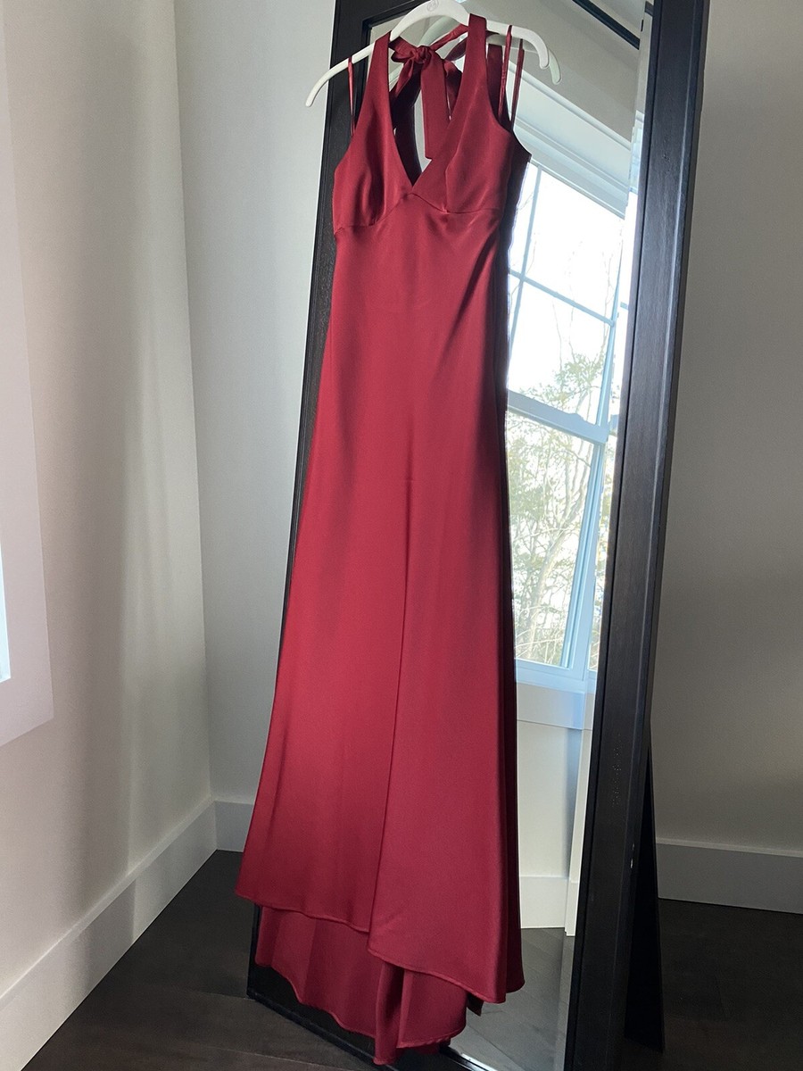 BCBG MAXAZRIA Halter Red Dress Size 4 Prom Wedding Party