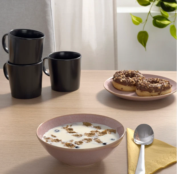 Pack Of 4 IKEA FARGKLAR Bowl, Glossy Pink, 16 cm Kitchen Items, , Brand NEW - Image 3 of 4