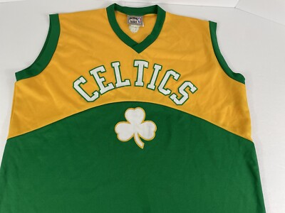 Boston Celtics XL Jersey Green Yellow Throwback Hardwood Classics