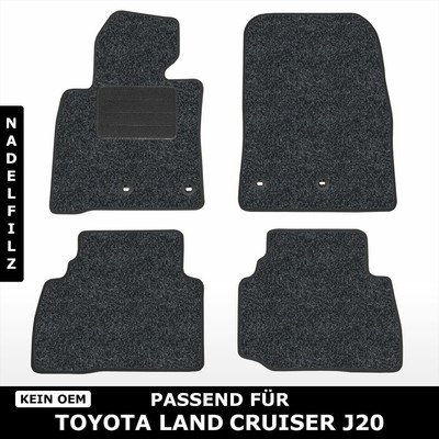 Für Toyota Land Cruiser 200 J20 2008-2021 - Fußmatten Nadelfilz 4tlg Anthrazit
