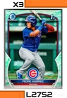 1-2023 BOWMAN CHROME LUNAR GLOW 1st REFRACTOR PEDRO RAMIREZ CUBS #BCP-2 QTY