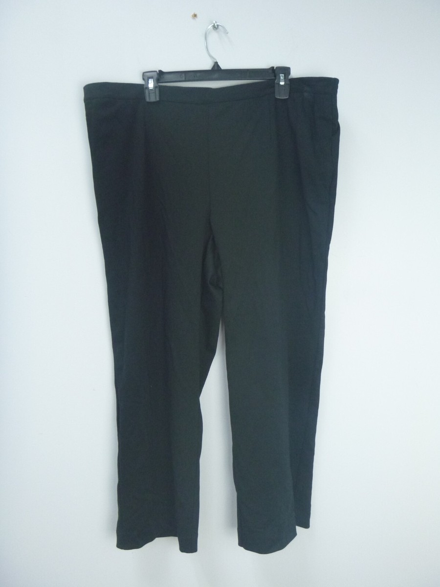 Alfred Dunner Black Pull On Pants Women's Size 2X Walk on the Wild
