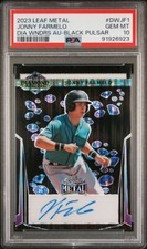 2023 Leaf Metal AUTO Diamond Wonders Black 2/2 JONNY FARMELO Mariners PSA 10
