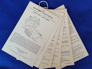 Fun Vintage 1940's  Collectible Baby's Schedule Time Card-Great Baby Shower Gift