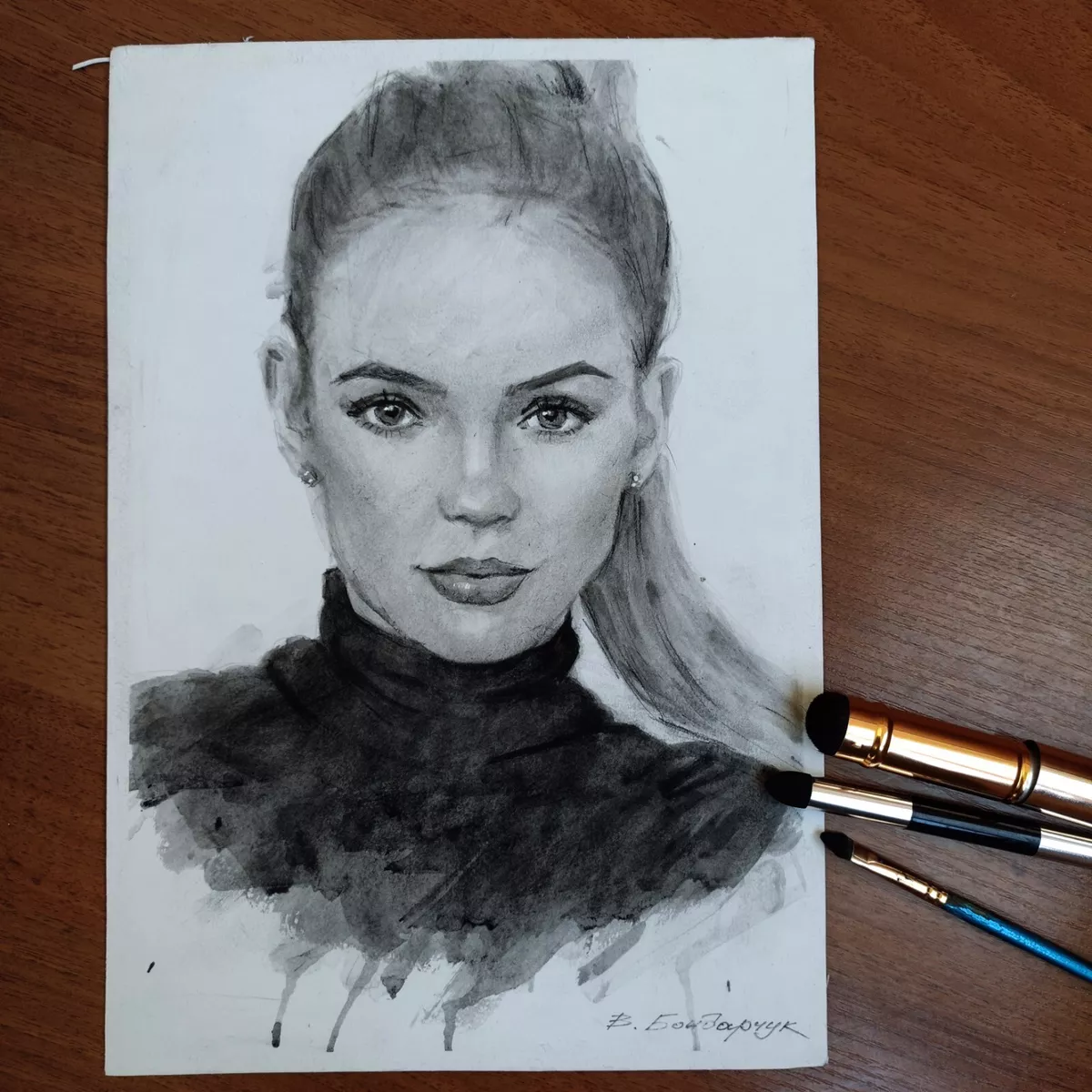 Charcoal drawing sale portrait