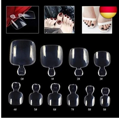 Mwoot 500 Stück voller Falsche Nagel Tips Zehennägel Fußnägel Tips, klar Kün