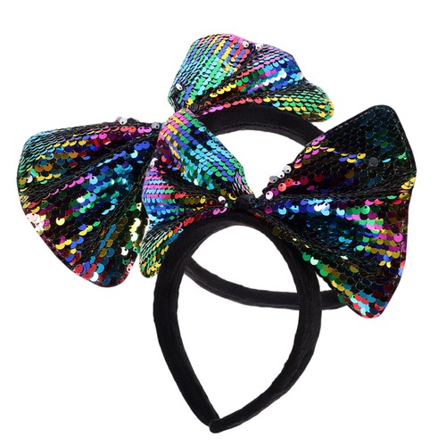 2 Pcs Newborn Headbands for Girls Sequin Haedband Baby Bowknot Hair with Bows