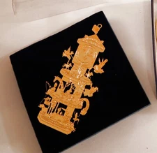 F.A.O. FAO Schwarz gold store clock Christmas ornament