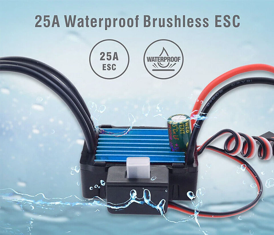 Surpass Hobby 2430 8200KV 7200KV 5800KV Motor 25A ESC for 1/18 1/16  Cars - Image 2 of 4