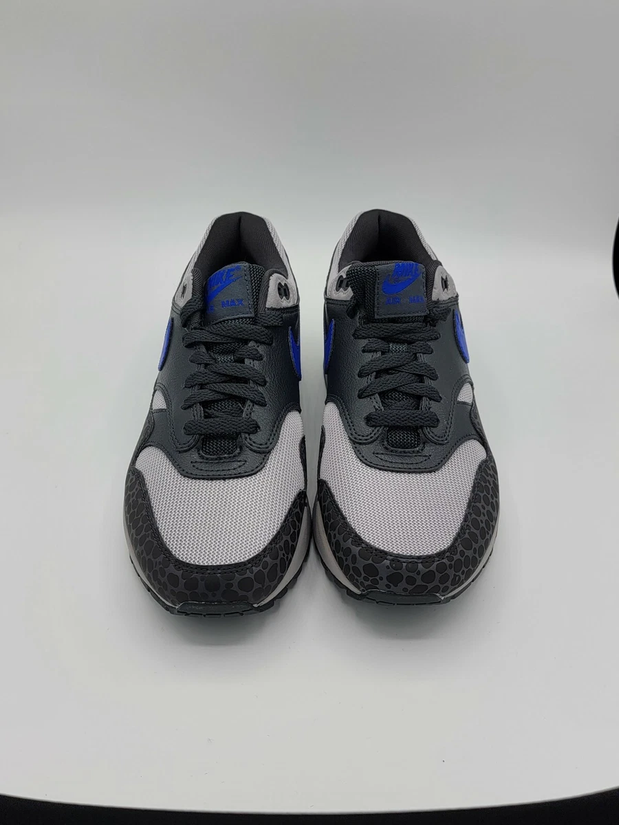 Nike Air Max 1 SE Safari Off Noir Blue Grey Reflective Black BQ6521 001 Men Sz 8