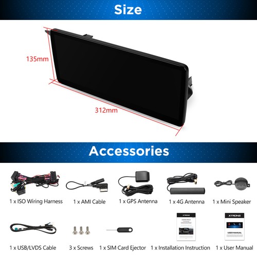 12.3" DSP Android 14 Car GPS Retrofit CarPlay For Benz E-Class W212 S212 NGT4.5 - Picture 12 of 17
