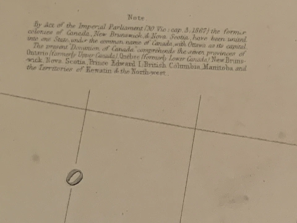 1883 CENTRAL & EASTERN CANADA NEWFOUNDLAND MAP BY GEORGE PHILIP 69 cm x 54 cm - Image 4 of 4