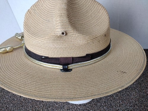 Stratton-Park Ranger Style, Straw Hat SZ 7 w/ Strap, Self Forming, made in USA - Picture 6 of 13