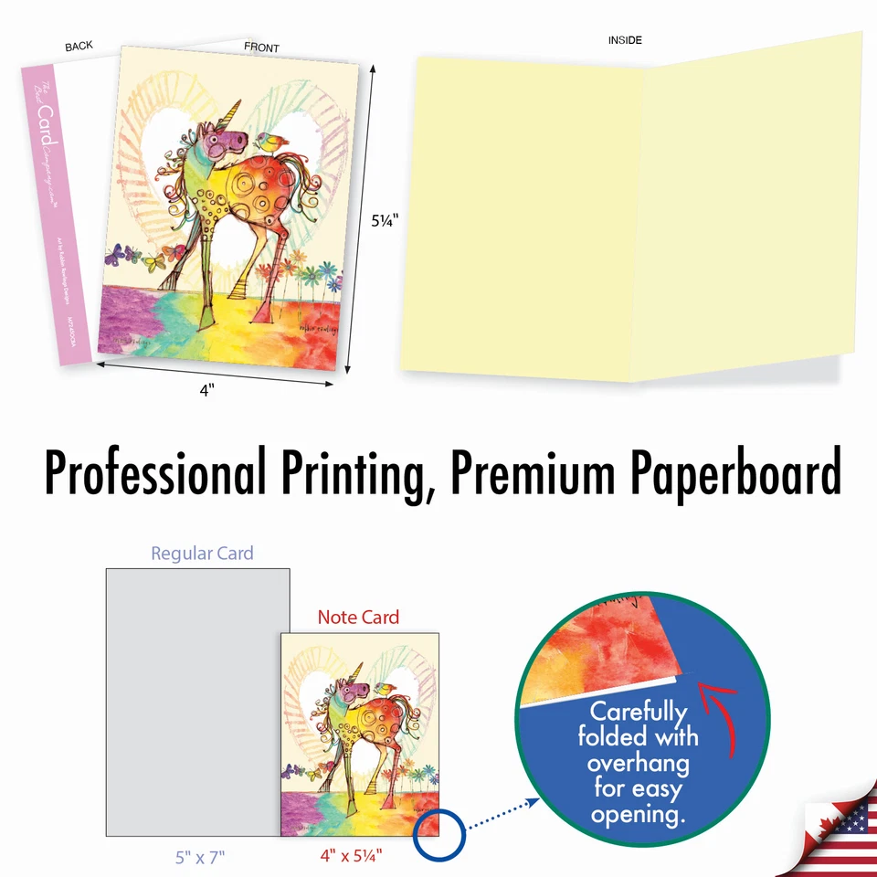 20 пустых карточек в ассортименте (10 дизайнов, по 2) — Happy Unicorns AM7245OCB-B2x10 - Изображение 2 из 4