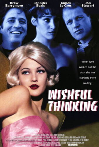 WISHFUL THINKING - 27""x40"" Original Film Poster ein Blatt Zeichnung Barrymore 1997 - Bild 1 von 1