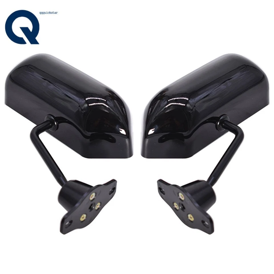 Espejos retrovisores laterales universales estilo F1 para carreras de autos vidrio negro 2 piezas Foto 4 de 4