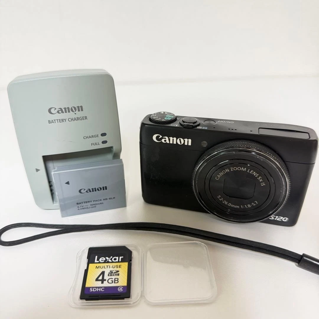 極美品✨Canon PowerShot S120 動作確認済 予備バッテリー 黒 Canon PowerShot S120 Canon PowerShot Digital 1-4.9x Digital Zoom