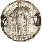 1917-P Type 1 Standing Liberty Quarter - Damaged