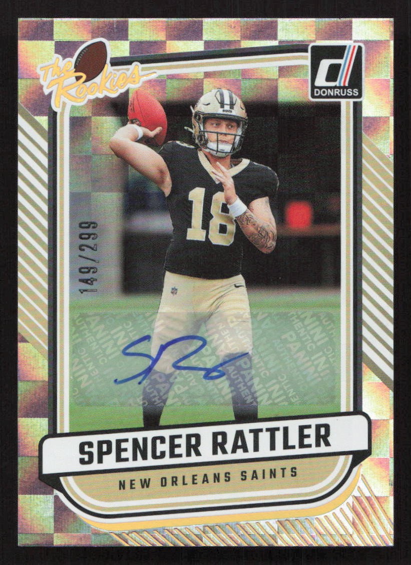 2024 Donruss Spencer Rattler Auto The Rookies Autographs #/299 #TR-24 Card