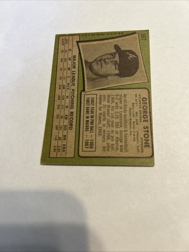 Tarjeta de béisbol Topps 1971 #507 George Stone Atlanta Braves en muy buena condición ¡Envío gratuito! - Imagen 4 de 4