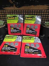 Lot Of 4Scotch 1" Gray Round Heavy-Duty Surface Protection Felt Floor Pads 8-Pk 