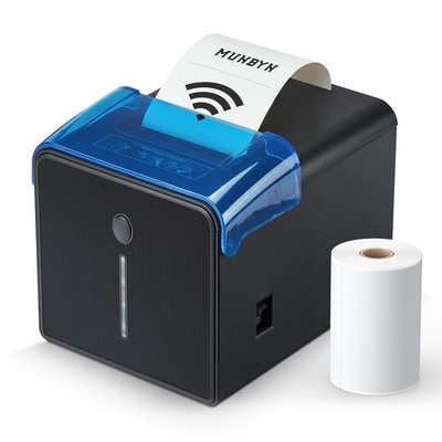 WiFi Receipt Printer with USB Port, 80mm POS Printer Works with Mac Windows C...
