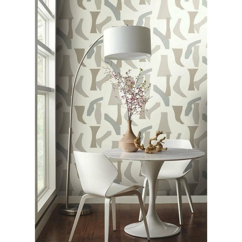 Modernist Neutral Paper Peelable Roll (Covers 34.17 sq. ft.) - Picture 2 of 4