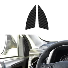 2Pcs Carbon Fiber Interior A-pillar Corner Cover Trim For Toyota RAV4 2013-2015