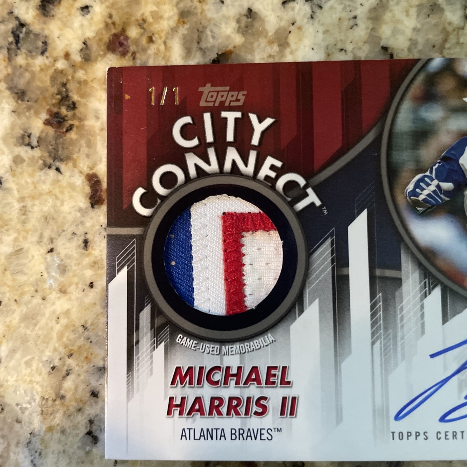 2026 Topps Series 2 Michael Harris II City Connect Auto Relic 1/1 Braves view 5