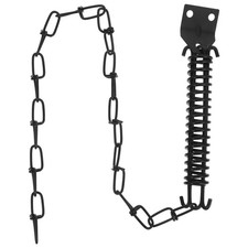 Iron Windproof Door Chain Security Lock Heavy Duty Storm Door Closer Black