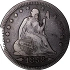 1853 25c Seated Liberty Quarter - Arrows & Rays ~ Fine Details