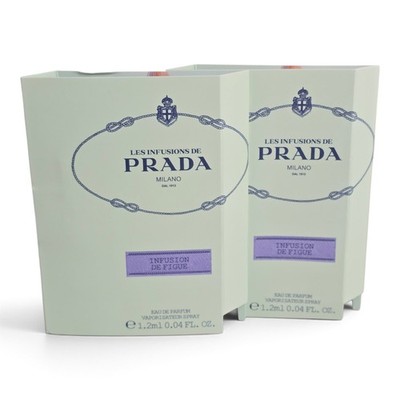 2PC SET - PRADA LES INFUSIONS DE FIGUE TRAVEL SIZE SAMPLE 0.04FL OZ/1.2ML EACH