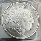 Buffalo 1 Troy Ounce .999 Fine Silver Native American Round Coin 0.999 Fineness