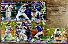 2018 Topps Chrome X-Fractor LA Dodgers Kenley Jansen Cody Bellinger Corey Seager