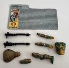 G.I. Joe Serpentor (V1) 1986 Headdress Leg Arm Gun Chest Part File Accessory Lot