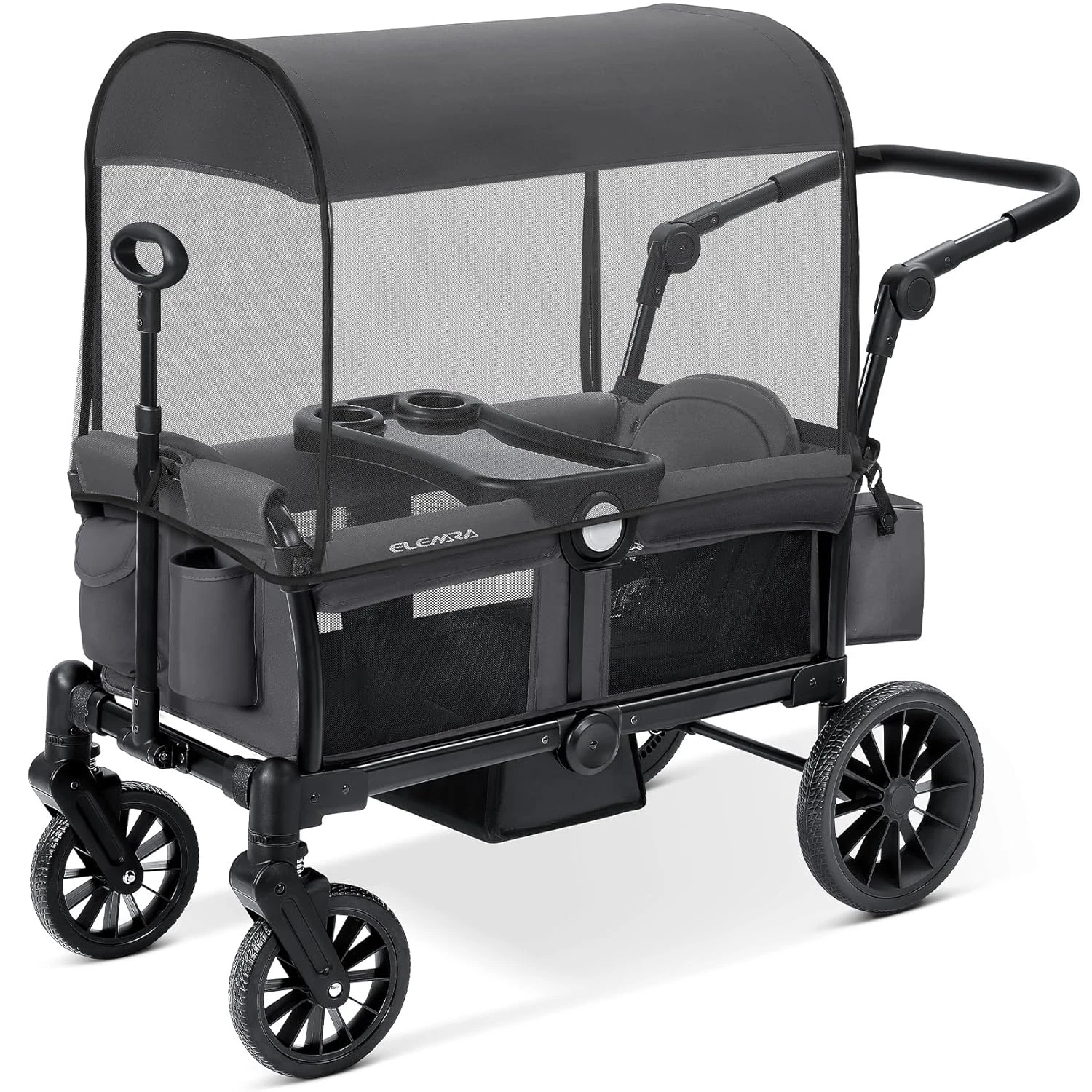 Foldable Wagon Stroller, Stroller Wagon for 2 Kids, Premium All Terrain Wagon fo