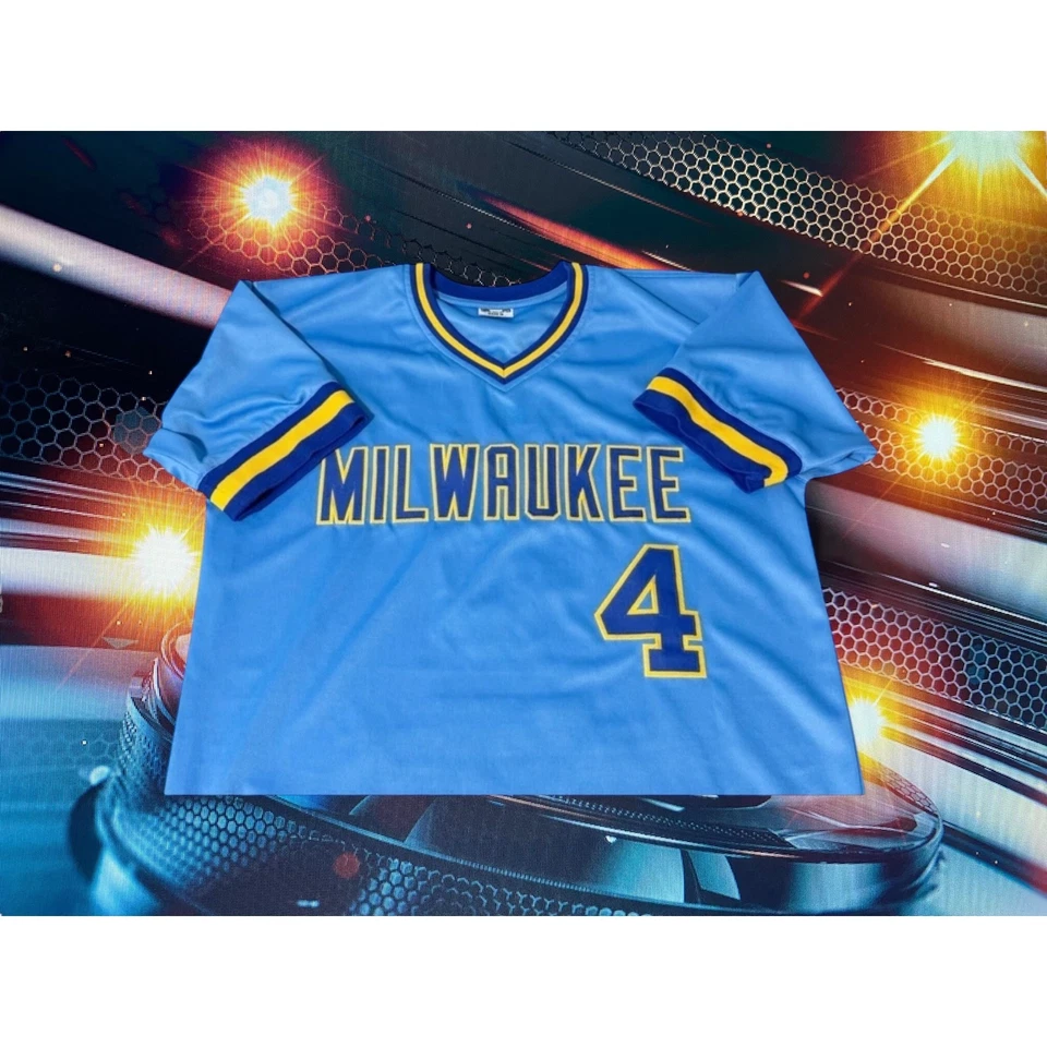 PAUL MOLITOR AUTOGRAPHED CUSTOM MILWAUKEE BREWERS STAT JERSEY COA BECKETT - Image 2 of 3