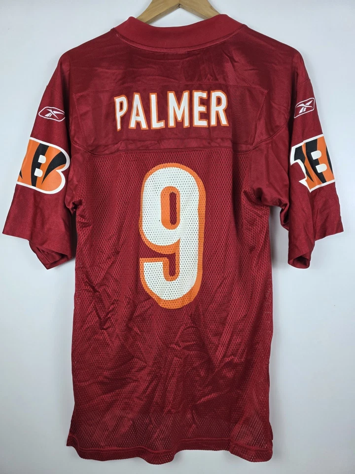 Camiseta deportiva de práctica Reebok Cincinnati Bengals Carson Palmer roja QB adulto pequeña Foto 2 de 4