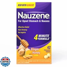 Nauzene Upset Stomach and Nausea Relief with Ginger, Relief in 4 Minutes, Gin