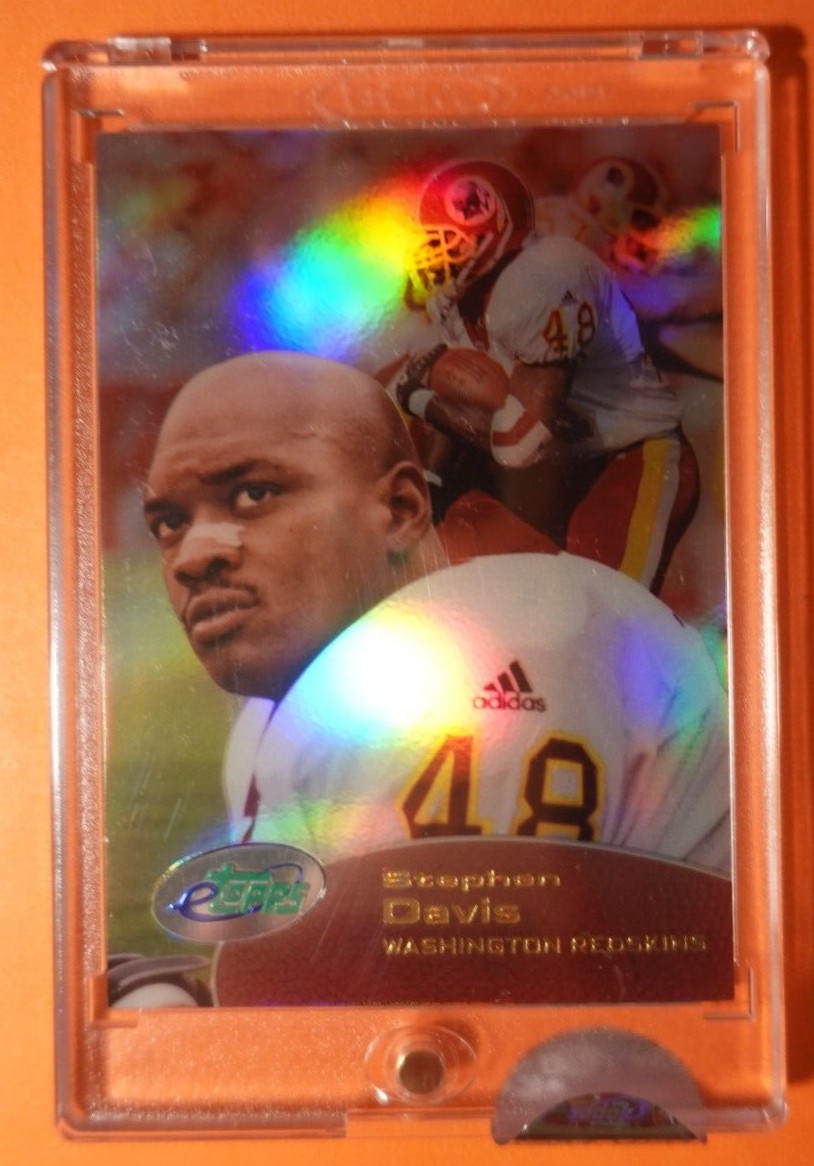 2001 etopps Stephen Davis #13 Washington Redskins Commanders Encased 0996447